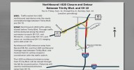 Weekend traffic alert: Northbound 820 closed at Trinity Boulevard for bridge switch