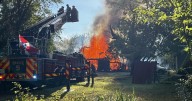 Investigation underway after fire burns down garage in northeast Wichita