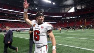 Buccaneers’ Baker Mayfield wears Whitney Houston shirt for road trip to Texans