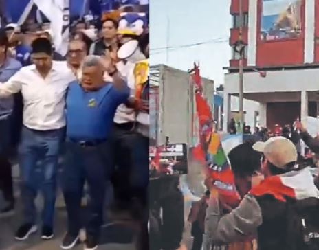 Acuña fue recibido a ‘huevazos’ en mítin