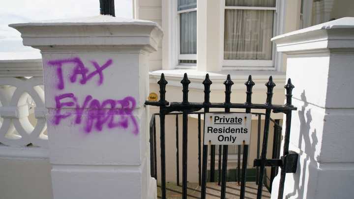 Angela Rayner's flat VANDALISED with graffiti calling her a 'tax evader' after she admitted underpaying stamp duty