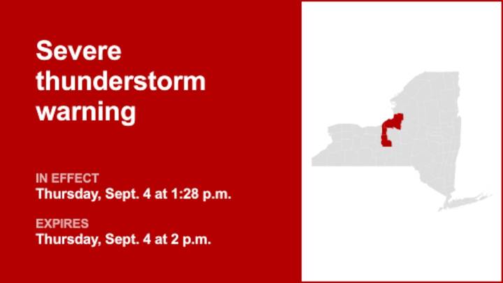 NY weather: Thunderstorms with damaging winds in Cayuga and Oswego counties Thursday