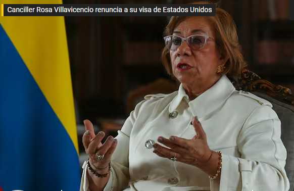 La canciller Rosa Villavicencio renuncia a su visa de EE. UU. en respaldo a Petro