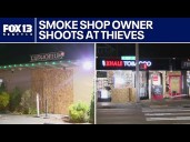 Seattle smoke shop owner shoots at thieves during second break