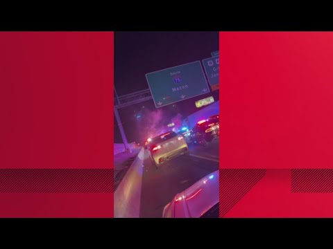 Clayton County deputy injured after chase ends with patrol car pinned against guardrail