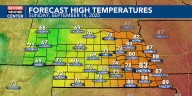 Cooler and wetter finish to the weekend
