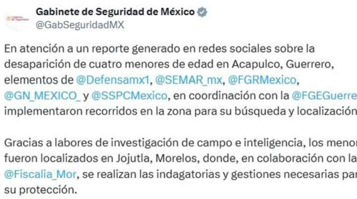 Localizan en Jojutla a 4 hermanos desaparecidos en Acapulco