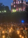 Hundreds of WVU students, others turn out for candlelight vigil remember Charlie Kirk