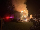 Fire crews: 1 person, 1 dog displaced after fire on Dana Dr.