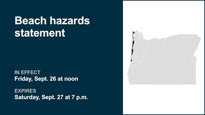 Beach hazards statement in place for Oregon until Saturday evening