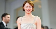Emma Stone Channels Y2K Glamor in Louis Vuitton Bubble Hem Dress in Venice