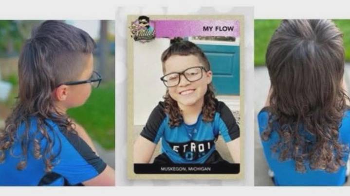 8-year-old Muskegon boy competing in nationwide mullet competition