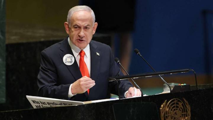 Netanyahu confirmó que Israel tomó el control de teléfonos y altavoces en Gaza para difundir su mensaje en la ONU
