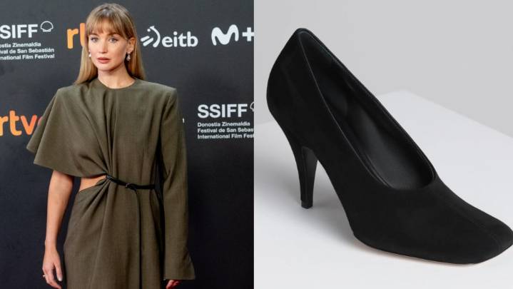 Jennifer Lawrence Wears Socks and Pumps at San Sebastian Film Festival