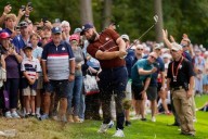 Bethpage crowd jeers Europeans then heads early for the exits amid a US Ryder Cup drubbing