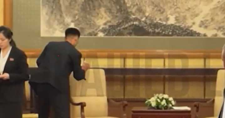 Staffers remove all trace of North Korea dictator Kim Jong Un's presence after meeting with Russian President Vladimir Putin in Beijing