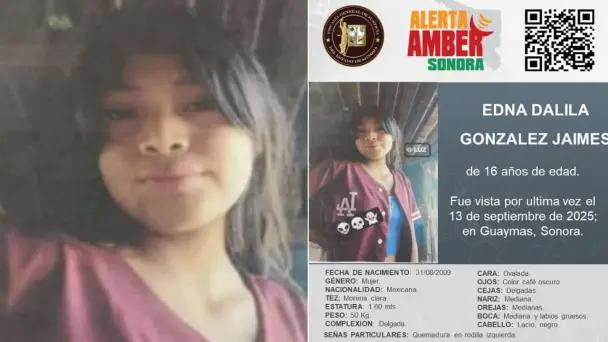 Desaparece Edna Dalila en Guaymas; activan Alerta Amber