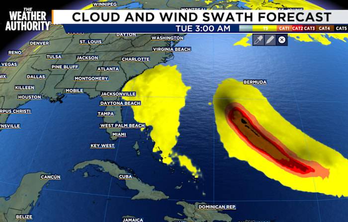 Colliding sea breezes bring locally heavy rain