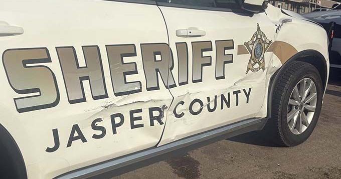 No injuries following an accident in north Jasper County involving patrol car