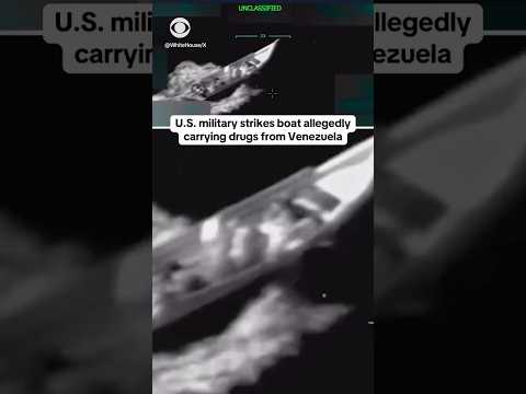 U.S. military strikes boat allegedly carrying drugs from Venezuela #shorts