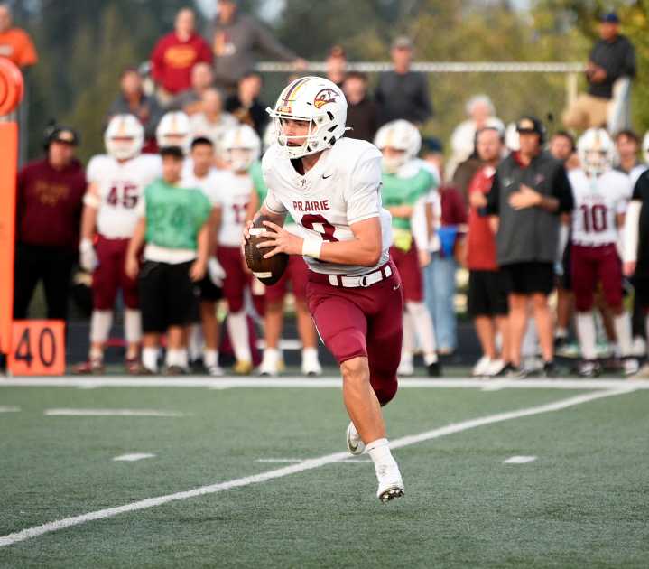 Deven Vigue of Prairie is The Columbian Week 1 prep football player of the week, sponsored by Killer Burger