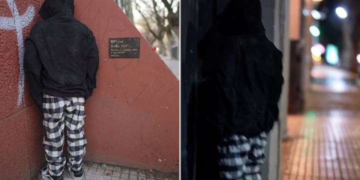 El misterioso “niño en penitencia” que causa pánico entre los vecinos de Palermo y ya fue vandalizado dos veces