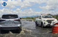 Lluvias inundan la autopista Lerma–Tenango y generan caos vial