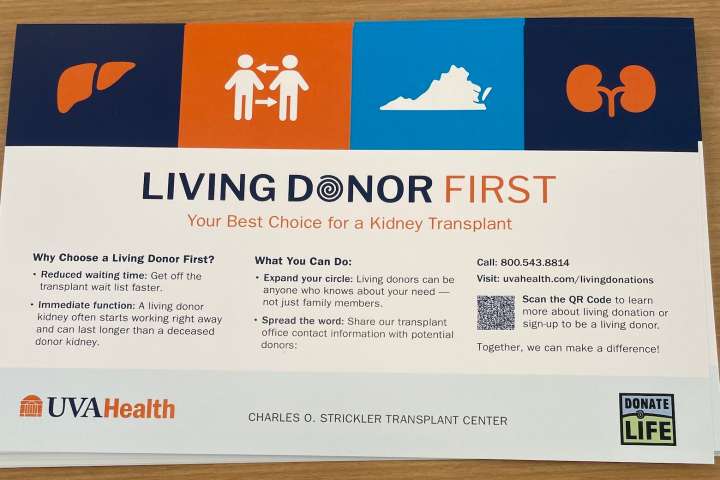 New program in Virginia aims to increase the number of living donor transplants