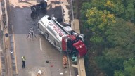 Derrame de diésel tras volcadura de camión en Delaware County