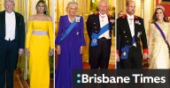 Donald Trump and royals arrive for state banquet