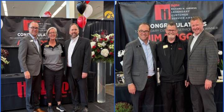 Two Hy-Vee employees recognized for outstanding customer service in eastern Iowa