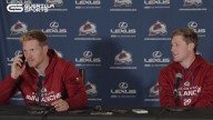 Landeskog answers reporter’s phone during press conference