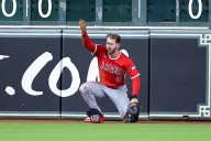 Deadspin | Angels OF Taylor Ward carted off after collision with wall