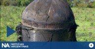 Removieron la chatarra espacial hallada en un campo de Chaco: de qué se trata