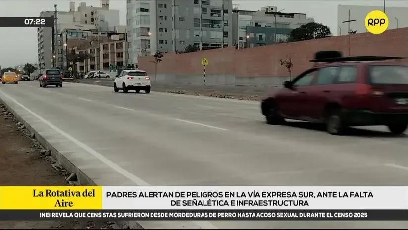 Vía Expresa Sur: Padres de familia alertan de peligros ante la falta de señalética e infraestructura