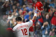 Deadspin | Kyle Schwarber hits 50th HR, Ranger Suarez fans 12 as Phils top Mets