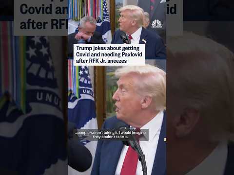 Trump jokes about getting Covid and needing Paxlovid after RFK Jr. sneezes