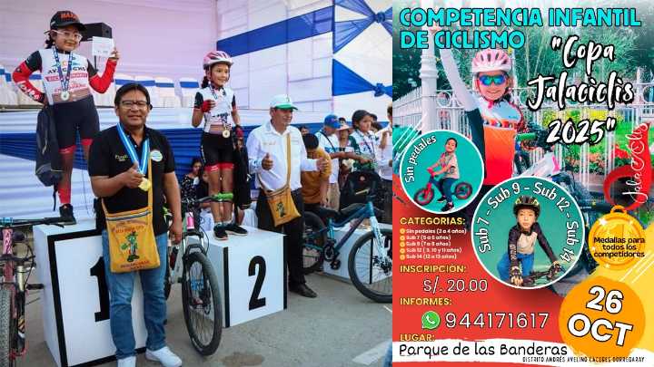 Campeonato Infantil de Ciclismo con mucha expectativa en Ayacucho