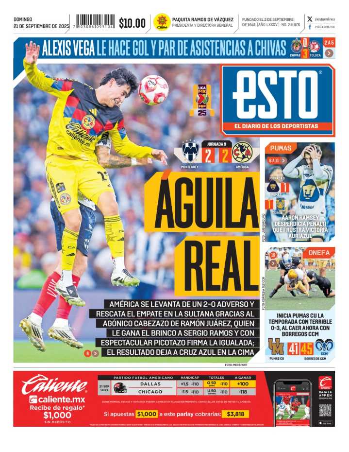 La portada 21 de septiembre del 2021