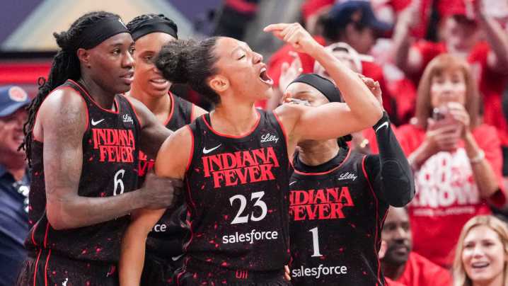 Aerial Powers: Indiana Fever hype woman, energy player; Kelsey Mitchell stars