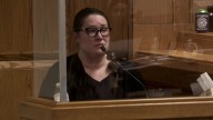 Samantha Krebs denies killing fiancé in emotional testimony