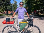 Burlington man rides 4,000 km for his late partner and 'lovely lady'