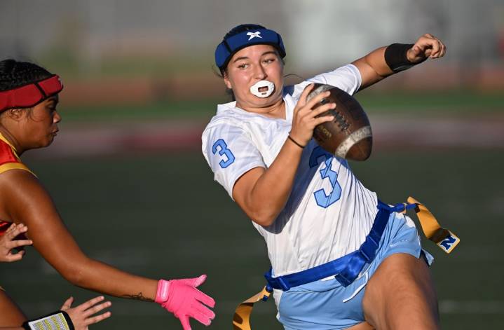 Norco flag football team routs Corona, secures top seed for Big VIII League tourney