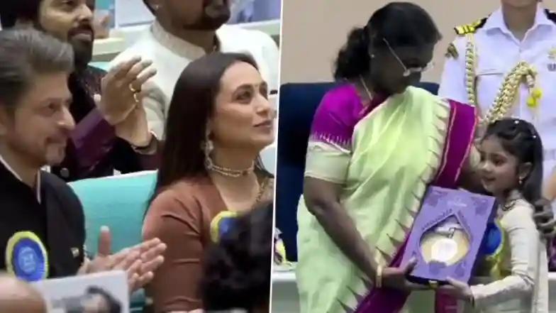 Bollywood 71st National Film Awards: SRK, Rani Smile As Adorable Child Artiste Treesha Thosar Accepts National Award for ‘Naal 2’, Video Goes Viral; Read Message