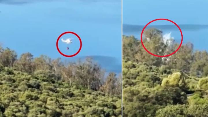 El piloto y el copiloto de un helicóptero de extinción de incendios salen ilesos tras precipitarse en un pantano de Cádiz