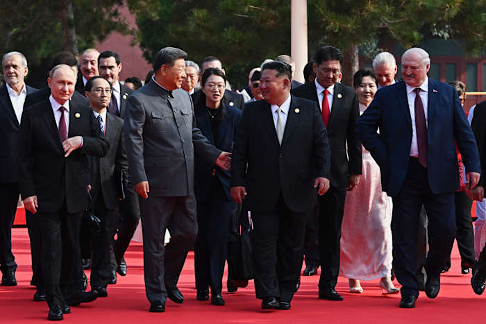 A look at the world leaders joining China's military parade in a show of solidarity with Beijing
