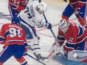 Laughton, Lorentz shine as Maple Leafs crush Canadiens