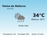 Previsión de la AEMET en Palma de Mallorca hoy 6 de Septiembre de 2025