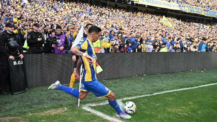 Así se vio el gol olímpico de Di María a Boca Juniors desde "un ángulo privilegiado" en el terreno de juego