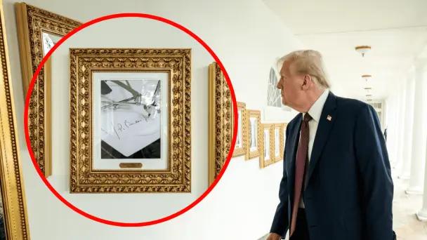 Trump reemplaza retrato de Joe Biden en galería presidencial